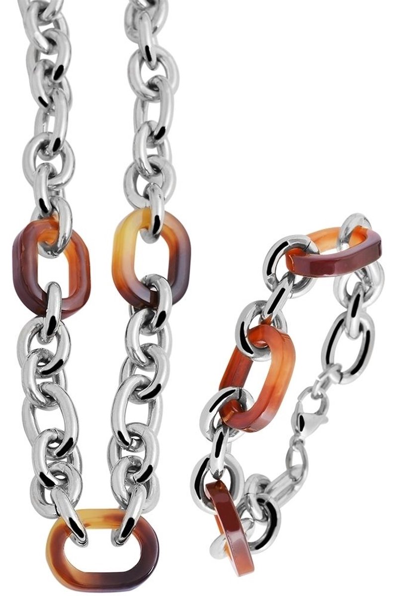 AKZENT Akzent dames sieradenset Cataleya Akzent sieradenset van roestvrij staal (ketting met hanger &
