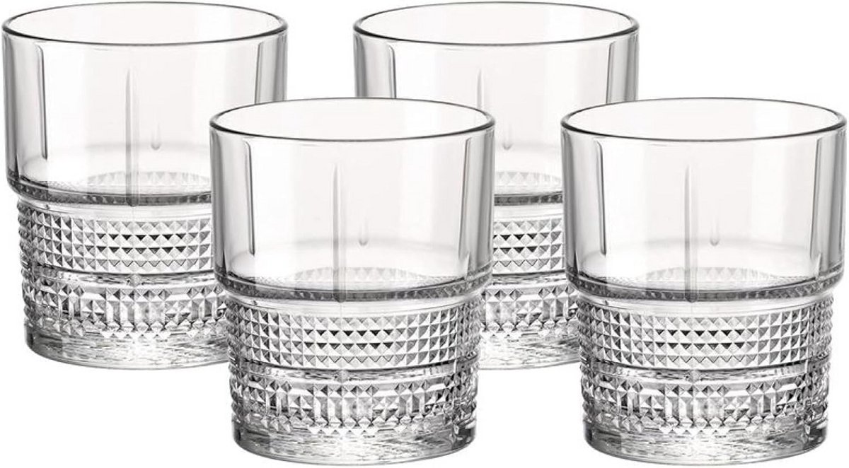 Stapelbare DOF Glazen Set van 4 - Transparant