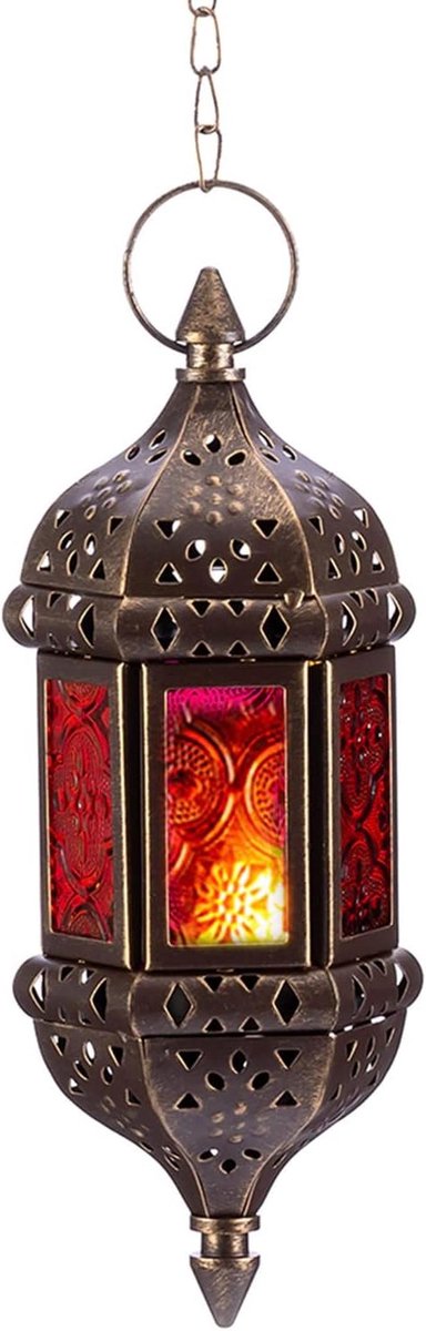 Marokkaanse Hanglamp Lantaarn voor Theelicht Kaarsen - Decoratieve Lantaarn voor Binnen en