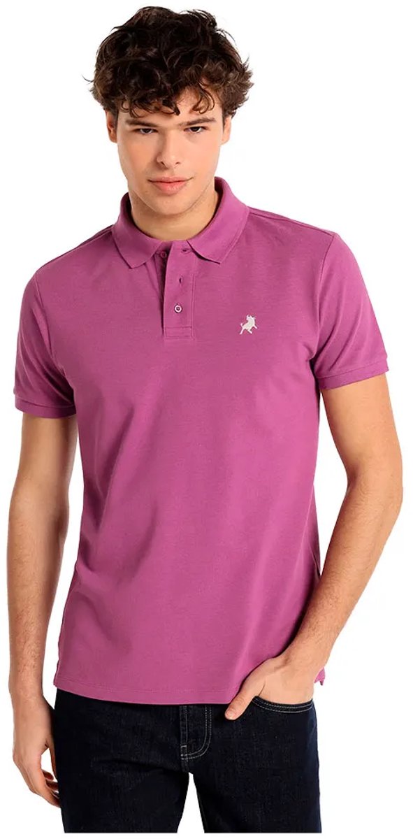 Lois Jeans 10697 Korte Mouw Poloshirt Paars 3XL Man