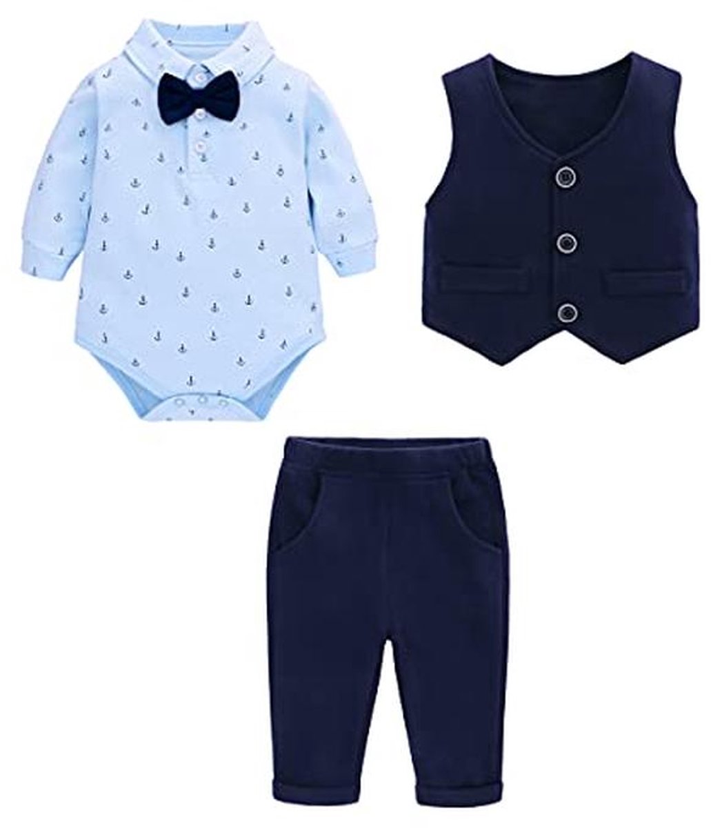 Babymode jongens Kostuums Blazers Kleding Set Bruiloft Doop Heren Pak Outfit