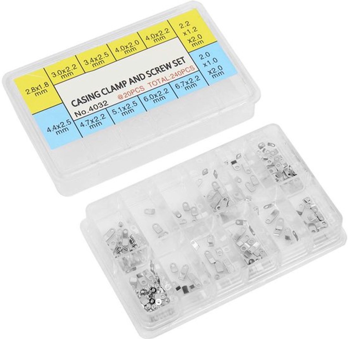 KARZO - 240 stks Horloge Schroeven Micro Horloge Beweging Fixing Adapter voor ETA 2824 2836 2846