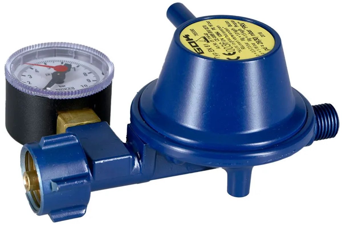 Marine Gasdrukregelaar  Gasdrukregelaar 1.5KG/H 30mbar met Manometer