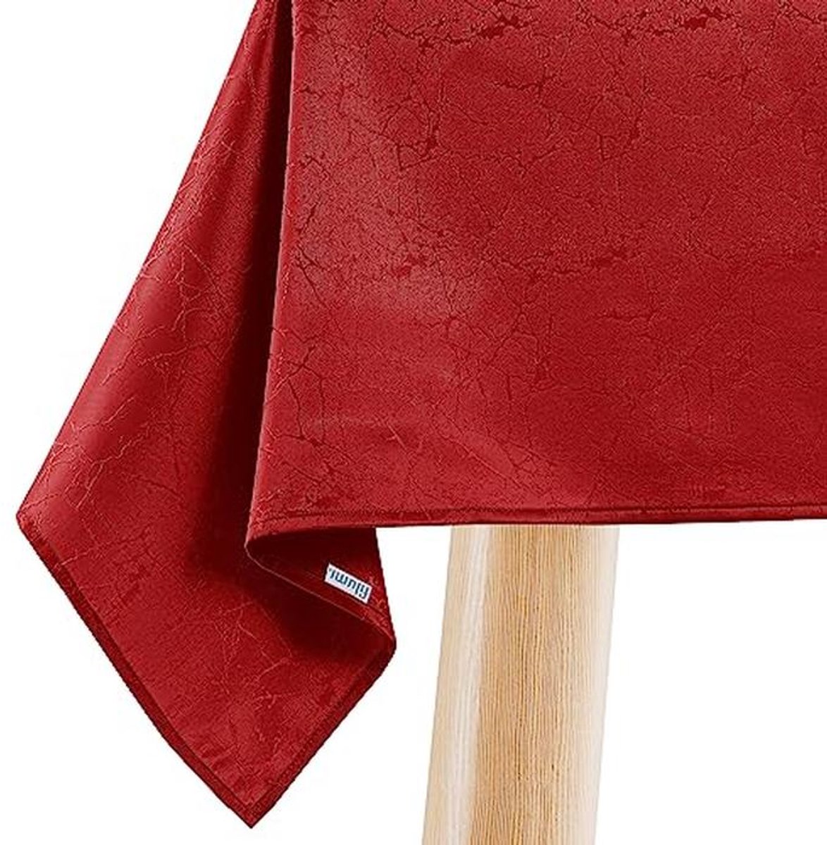 Afwasbaar Tafelkleed 140 x 240 cm, Rood met Marmerpatroon - Voor Binnen en Buiten