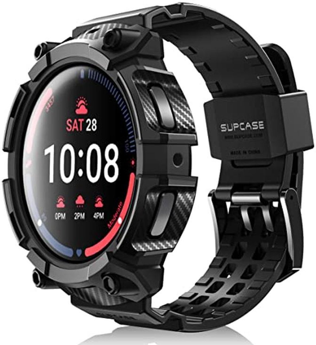 Robuuste beschermhoes voor 45 mm smartwatches met bandjes