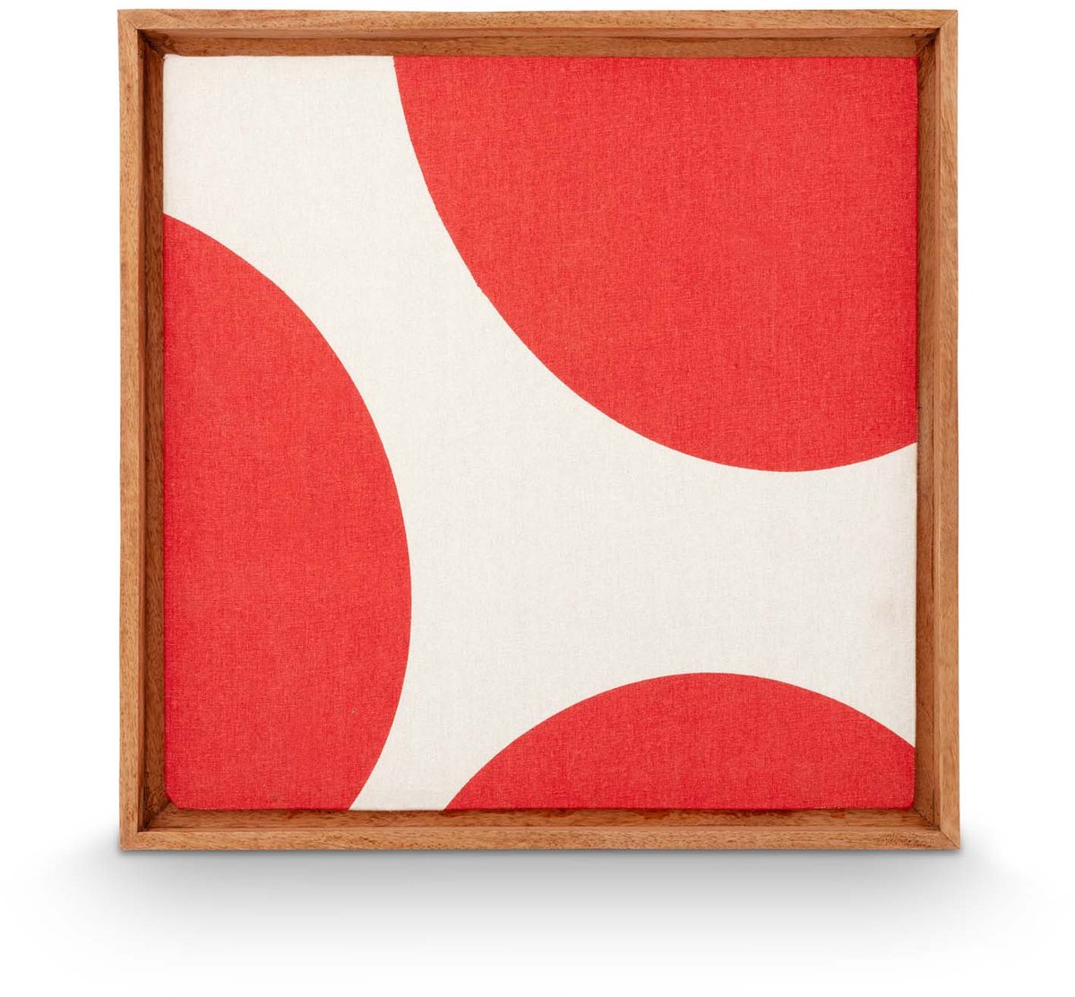 Wanddecoratie - Stippen - Ornament van Hout - Rood - 45x45cm