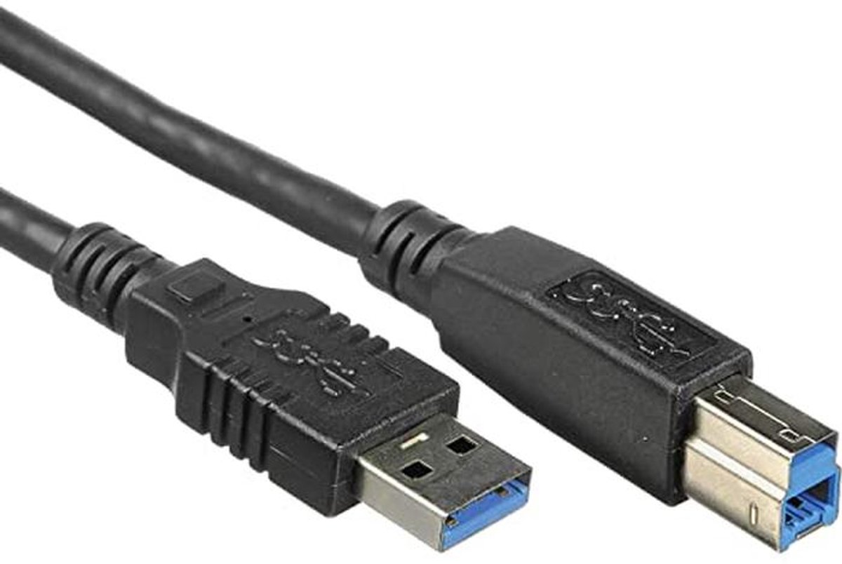 USB 3.0 A-B Verbindingskabel 0,5 m - SuperSpeed Datakabel tot 5 Gbit/s
