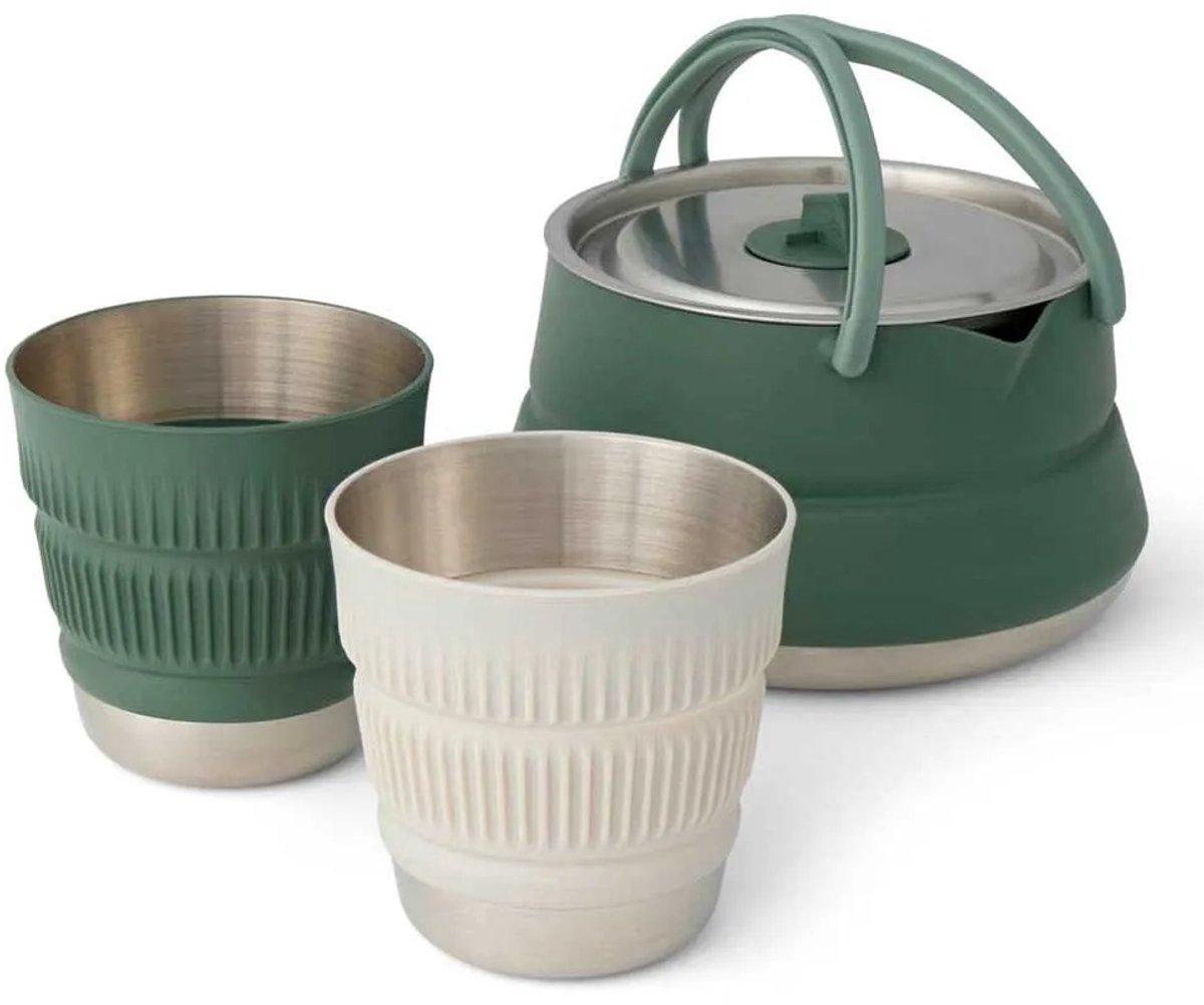 Sea To Summit Roestvrij Staal Omweg Theepot Set 3 Eenheden Zilver