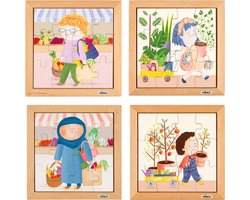 Dubbelzijdige puzzel - set van 4 - Educo - Educatief speelgoed