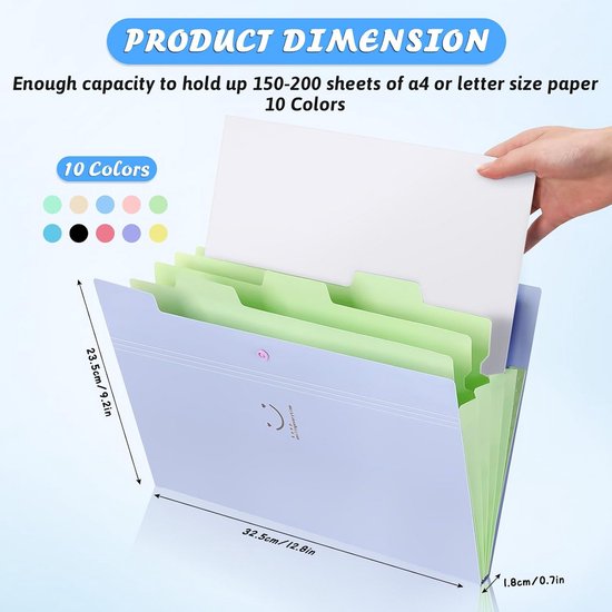 WEKAMOS 50 Stuks Transparante Insteekhoezen A5 - Pocketbeschermers Met 3 Gaten Voor Ringbandmappen, Voor Kantoor, School En Reizen