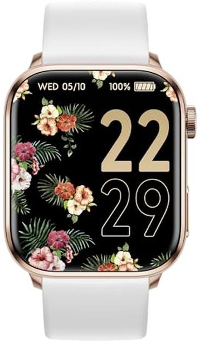 Slimme Verbonden Horloge voor Mannen met Siliconen Band (1,96 inch)
