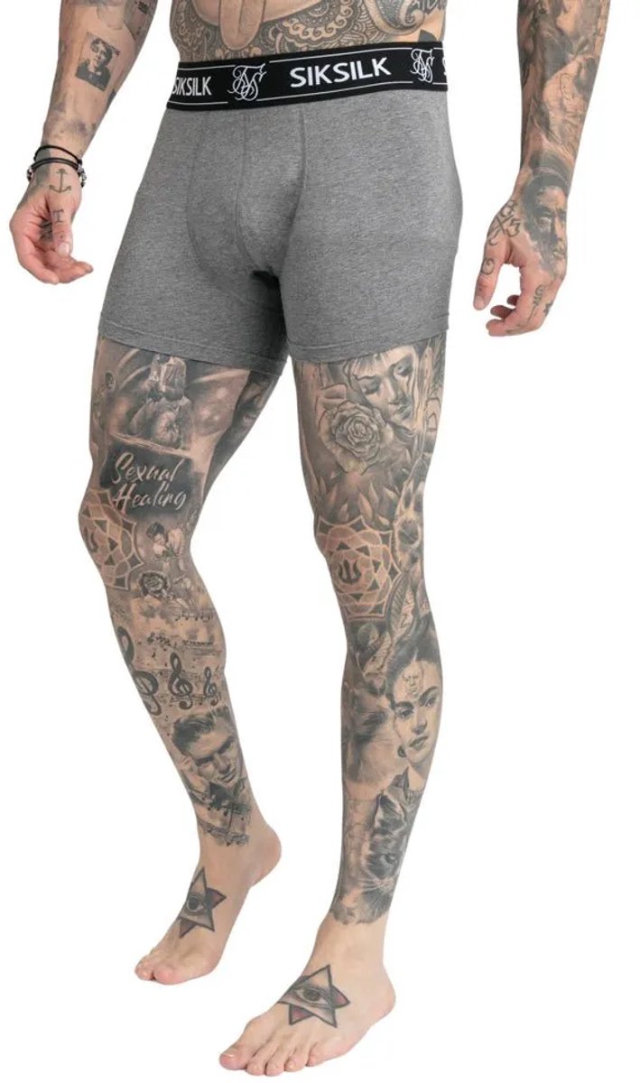 Siksilk Boxers 3 Eenheden Grijs S Man