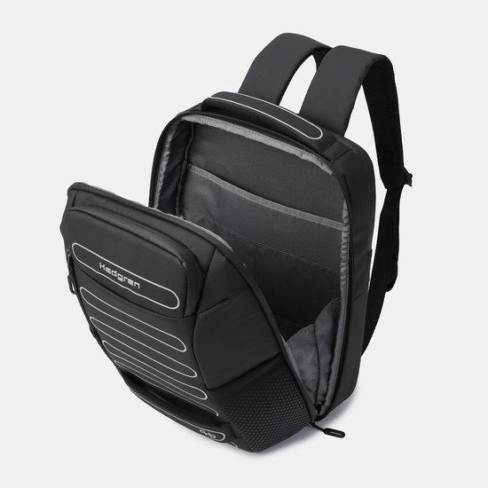 Hedgren Handle M P Sac à dos 15,6 pouces avec 2 compartiments et protection RFID – Taille moyenne – Noir