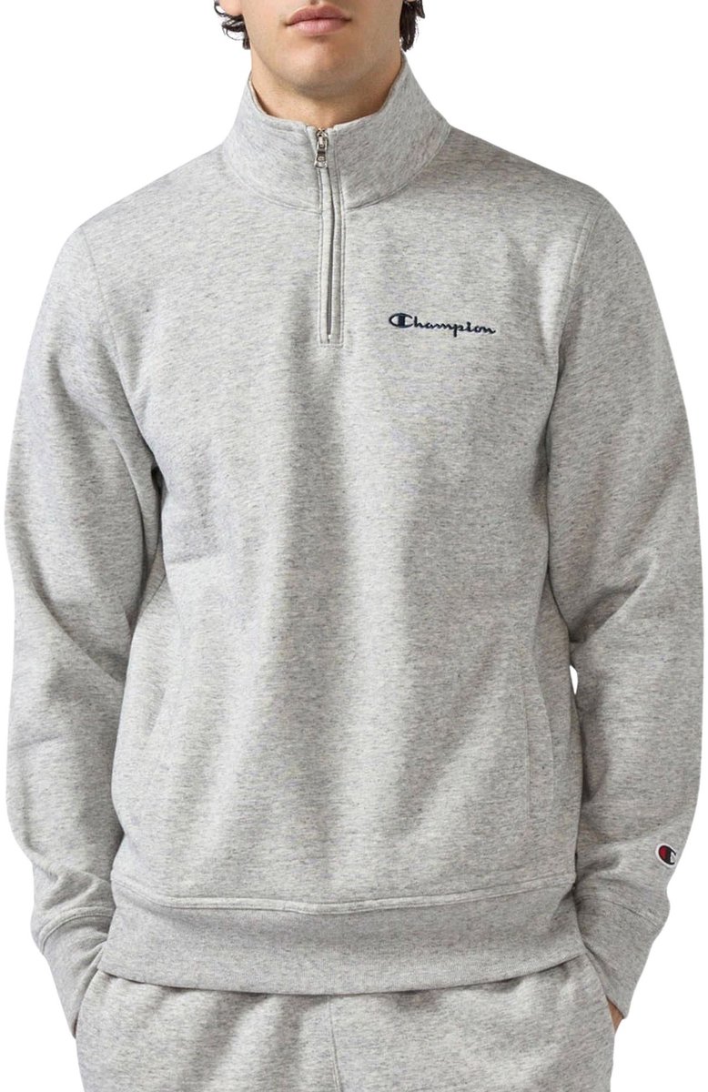 Champion Icons Small Logo Half-Zip Sweater Heren Grijs