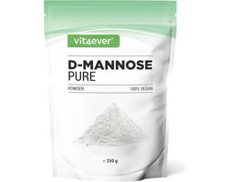 D-Mannose poeder - 250 gram - (4,1 maanden voorraad) - van plantaardige fermentatie - laboratorium getest - zuiver & natuurlijk - zonder toevoegingen - veganistisch | Vit4ever