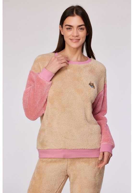 Pull et pantalon unisexe Woody beige - taille M