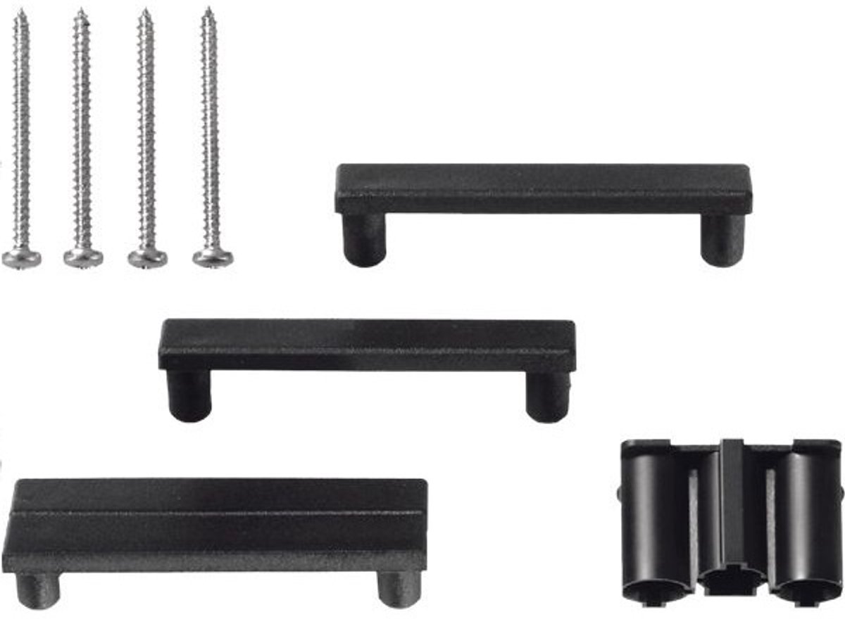 Montageset voor modulaire 18/3 stekkerdozen / zwart
