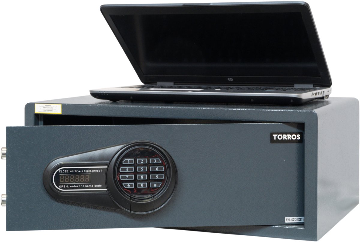 Laptopkluis met gemotoriseerd sluitsysteem 200x508x370 mm Torros KLL200