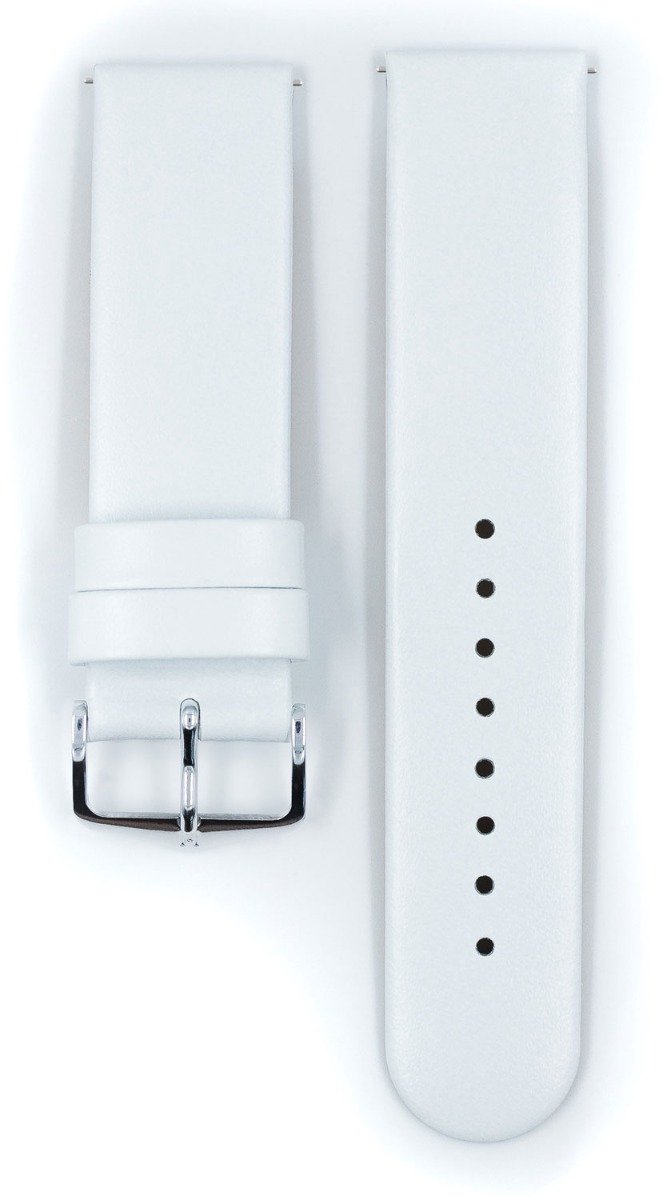 Hirsh Horlogeband Scandic Wit - Leer - 24mm