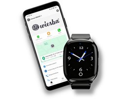 Wiesba WB70S - GPS Horloge Senior - Smartwatch voor Ouderen - Persoonlijke alarmen - alarm horloge ouderen - GPS Horloge Alzheimer - Valdetectie