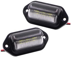EXCITAT LED-kentekenplaatverlichting - 6500K kentekenplaatverlichting - Ingebouwde CAN-bus - Geschikt voor campers, bestelwagens, vrachtwagens, SUV's, aanhangwagens en touringcars - 2 stuks - 12V