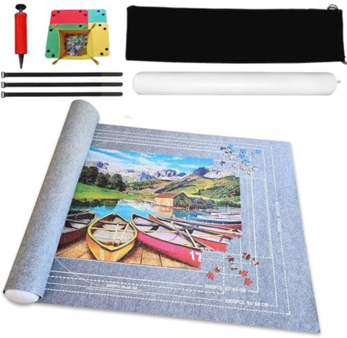 Professionele Puzzelmat voor 1000/1500/2000 Stukjes - Rol Vilten Puzzel Oprolmat