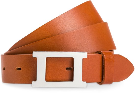 Vanzetti Ceinture Cuir - Femme - 105 cm - cognac