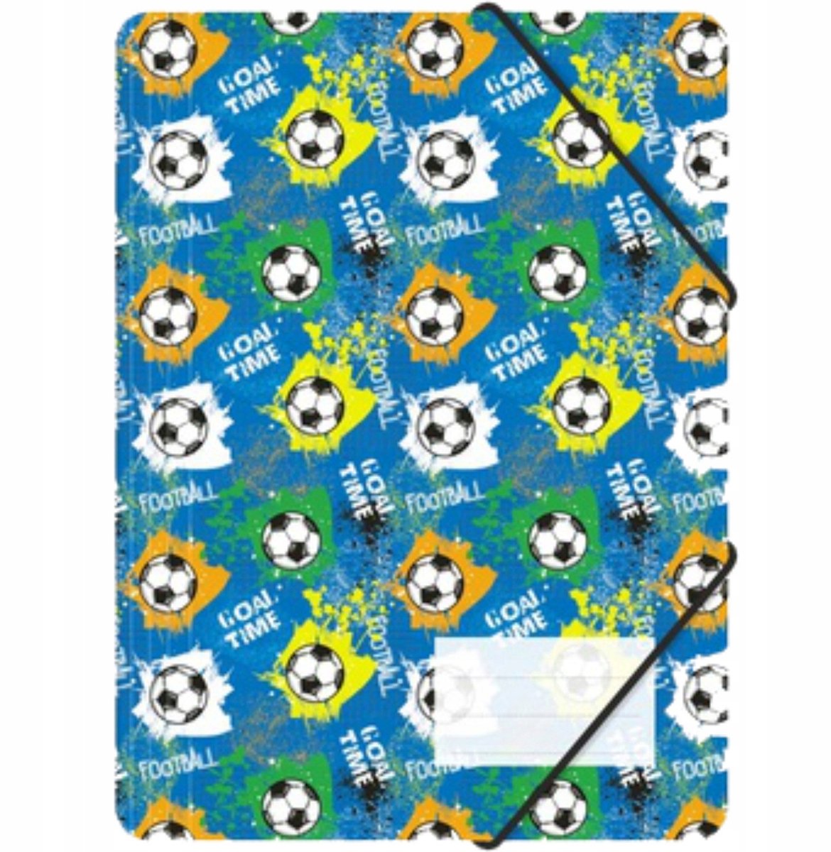 Kaart met Elastiek A4 PP - Voetbal Design
