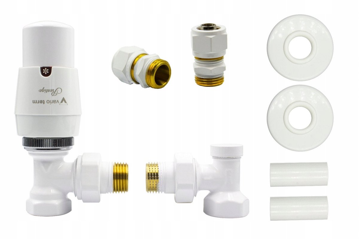 Vario-Term ELEGANTe thermostaatkranenset hoekwit PEX 16mm All-in-One