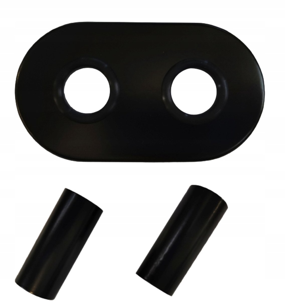 Zwart Mat Dubbele Rozet & PEX Tules Set