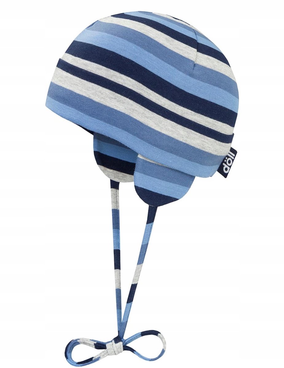 Baby muts Doll blauw met strepen, maat 43