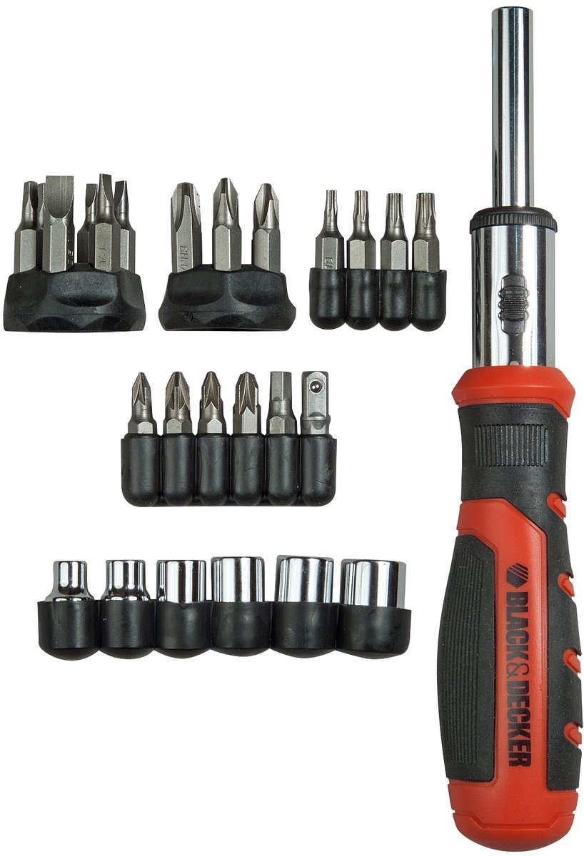 Bit set with screwdriver Black & Decker BDHT0-62130 29 Onderdelen