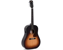 Omslag van Sigma Guitars JM-SGE Sunburst elektrisch-akoestische westerngitaar