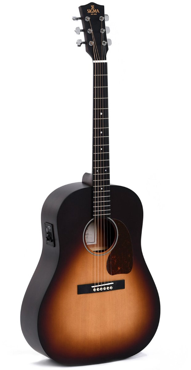 Sigma Guitars JM-SGE Sunburst elektrisch-akoestische westerngitaar