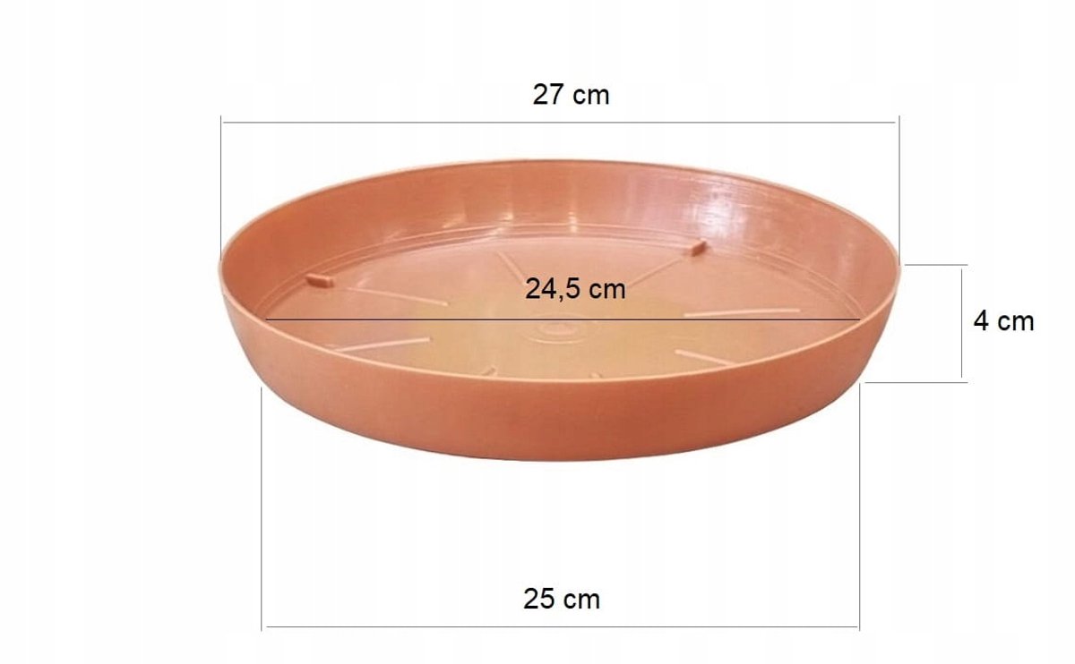 Plantenonderzetter Terra 27cm Bruin Terrakota Kunststof
