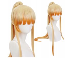 Cosplay Pruik Zenitsu Meisje Anime Demon Slayer - Blond/Oranje