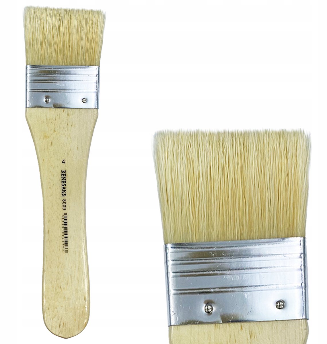Renesans platte borstel met brede haren - maat 4