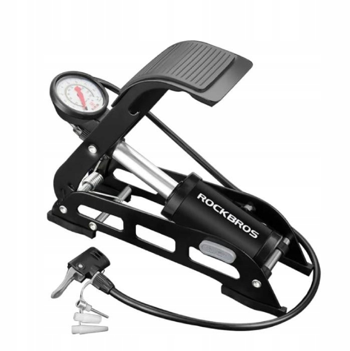 Rockbros FP540BK Fietspomp Voetpomp - 160 PSI, Ingebouwde Manometer