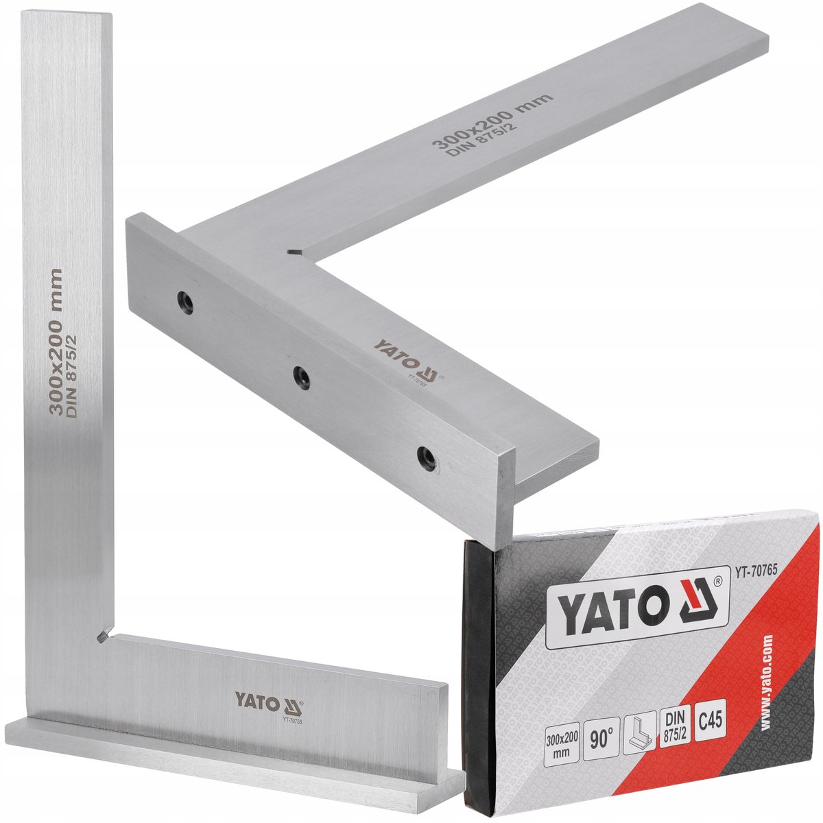 Yato Stalen Hoek 300x200mm DIN 875/II met Voet 90°