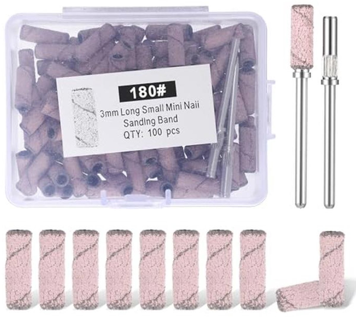 100 stuks schuurhulzen voor nagelfrees - ideaal voor manicure en pedicure