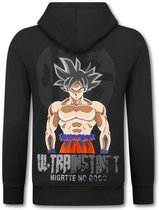Oversized Hoodie Heren met Capuchon - Trui Heren GOKU Ultra Print - Dik Geweven Sweater Heren - 5562 - Zwart
