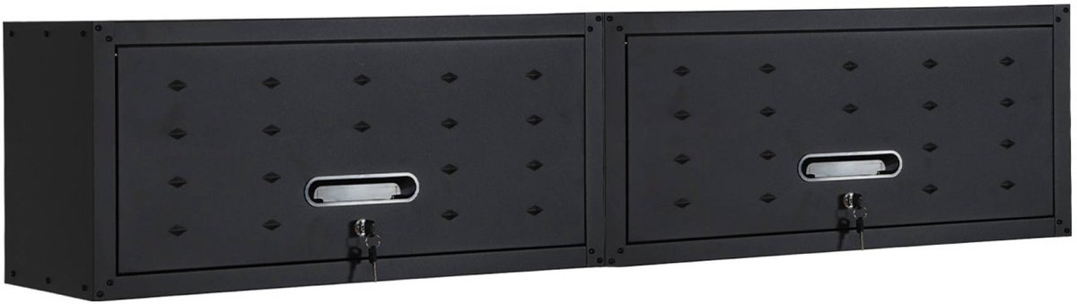 sweeek - Set van 2 hoge opbergkasten met klep voor de garage of schuur - bobby