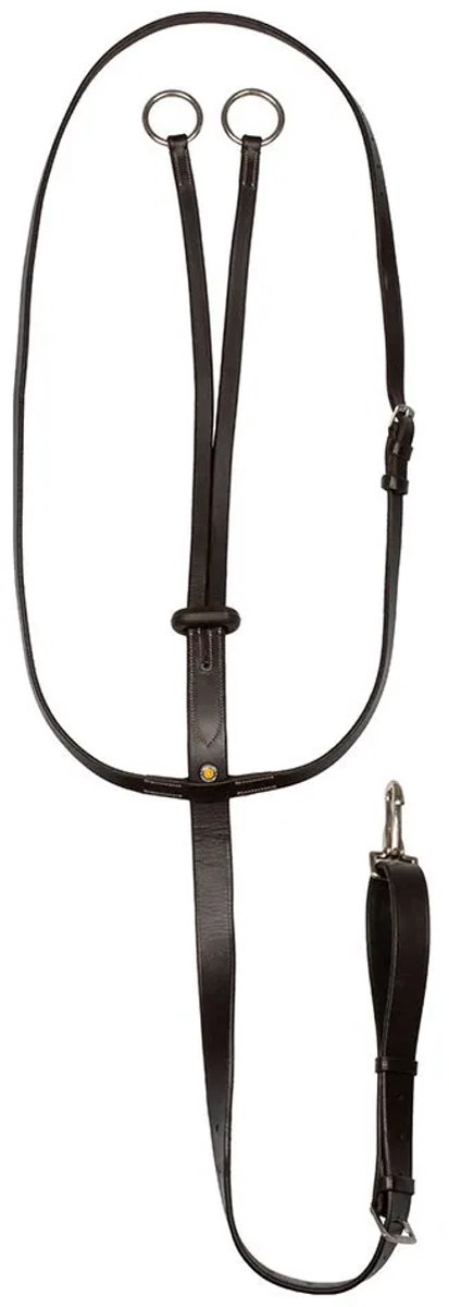 Equestro Silver Stitching Martingaal Bruin Cob