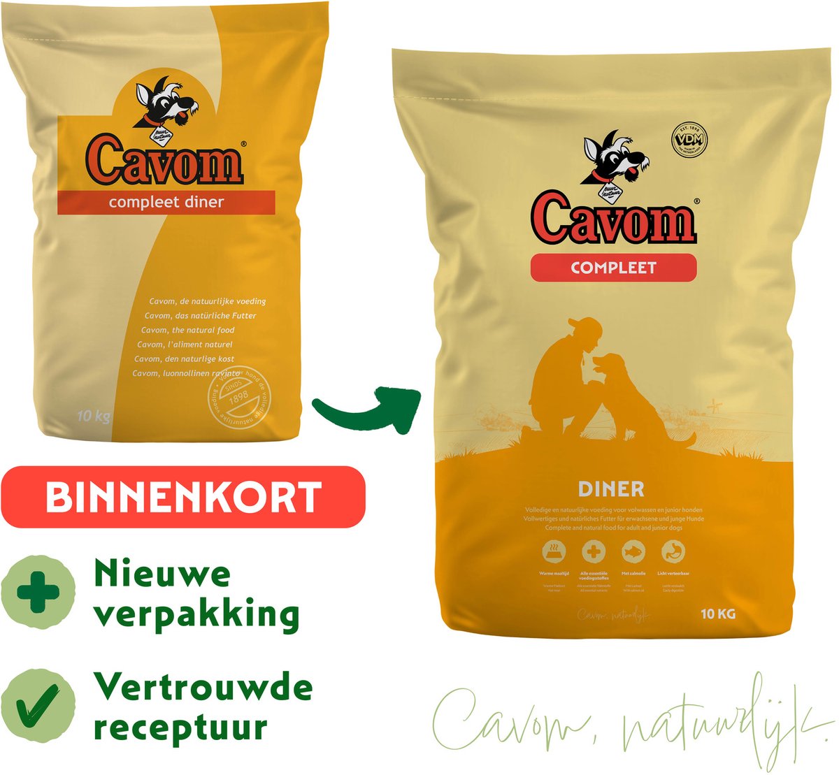 Cavom Compleet Diner hondenvoer 2 x 10 kg