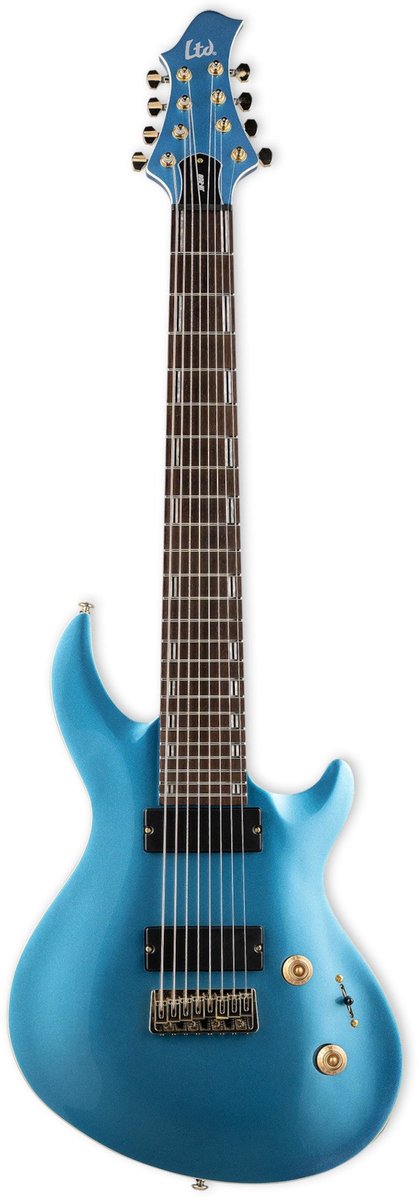 ESP LTD Javier Reyes Signature JR-208 Pelham Blue 8-snarige elektrische baritongitaar