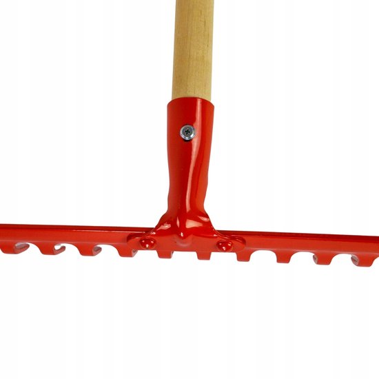 Metalen hark 14 tanden (37cm) met staal 140cm — afbeelding 3