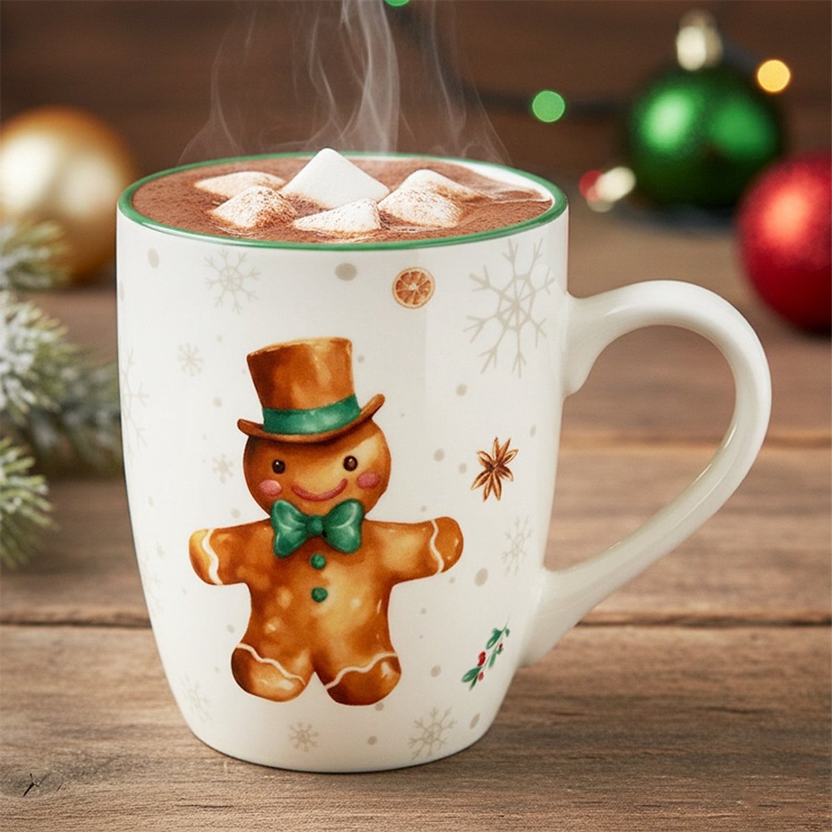 Mok Porselein Peperkoek Menselijk 320 ml - Koffiemok - Theebeker - Koffie - Beker