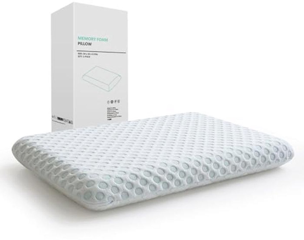 Dun kussen 3,25 inch voor buikslapers en zijslapers - Gel doordrenkt traagschuim - CertiPUR-US