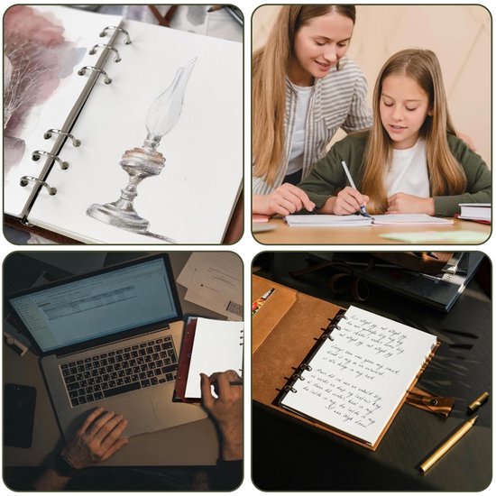 Papier Recharge A5 6 Trous Ligné 180 Feuilles - 360 Pages Pour Carnet Rechargeable