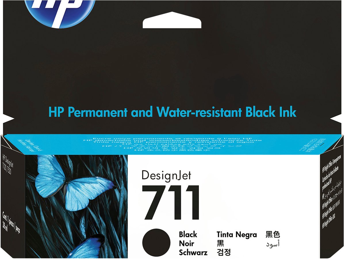 HP 711 - Inktcartridge / Zwart